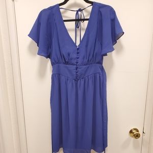 Royal Blue Flowy Tie Back Dress